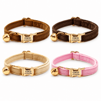 Nexa Kattenhalsband | Fluwelen, Verstelbaar en Gepersonaliseerd voor Katten - Hebbr