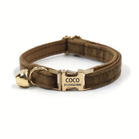 Nexa Kattenhalsband | Fluwelen, Verstelbaar en Gepersonaliseerd voor Katten - Hebbr