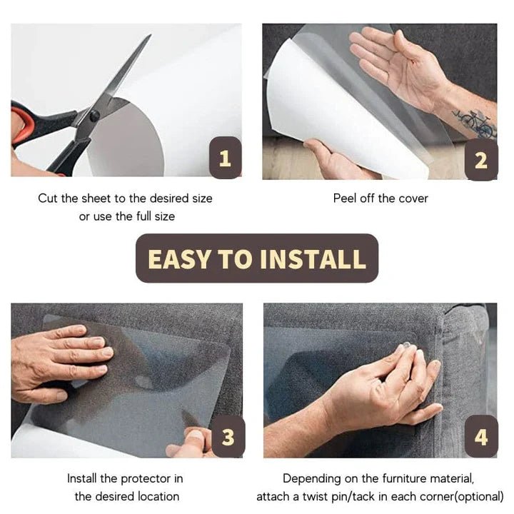 Onzichtbare Kratzbescherming voor Meubels - Transparante Folie, Eenvoudig Aan Te Brengen, Geschikt voor Alle Oppervlakken - Hebbr