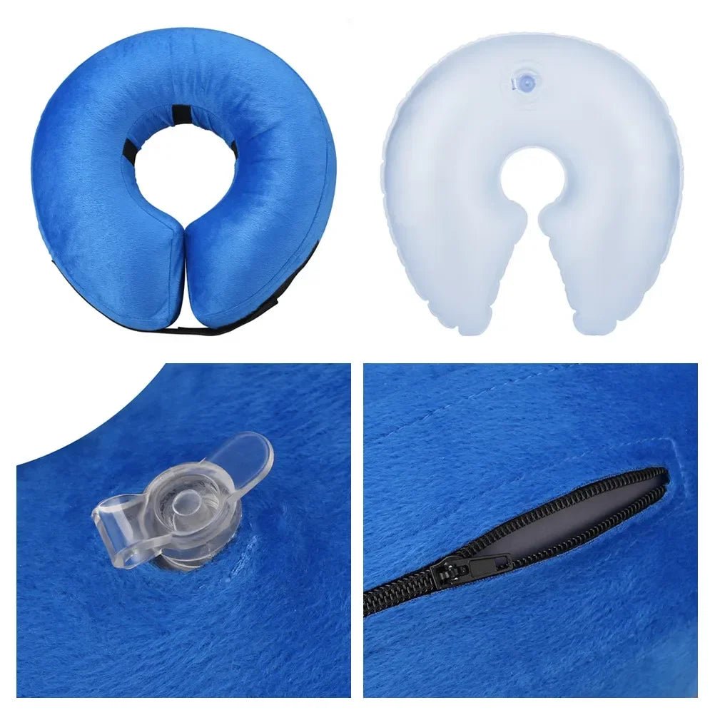 Opblaasbare bescherm en herstel kraag voor honden en katten - Hebbr