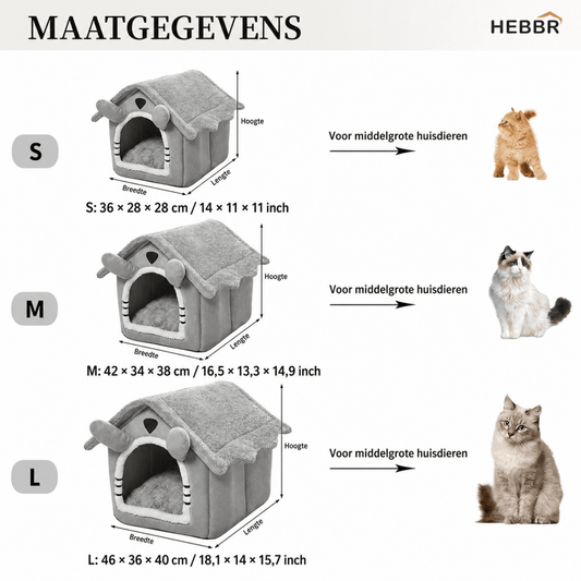 Opvouwbaar Kattenhuisje - Hebbr