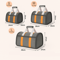 Opvouwbare kattenreistas met ademende mesh - panelen en zachte binnenvoering - Lichtgewicht en praktisch - Hebbr