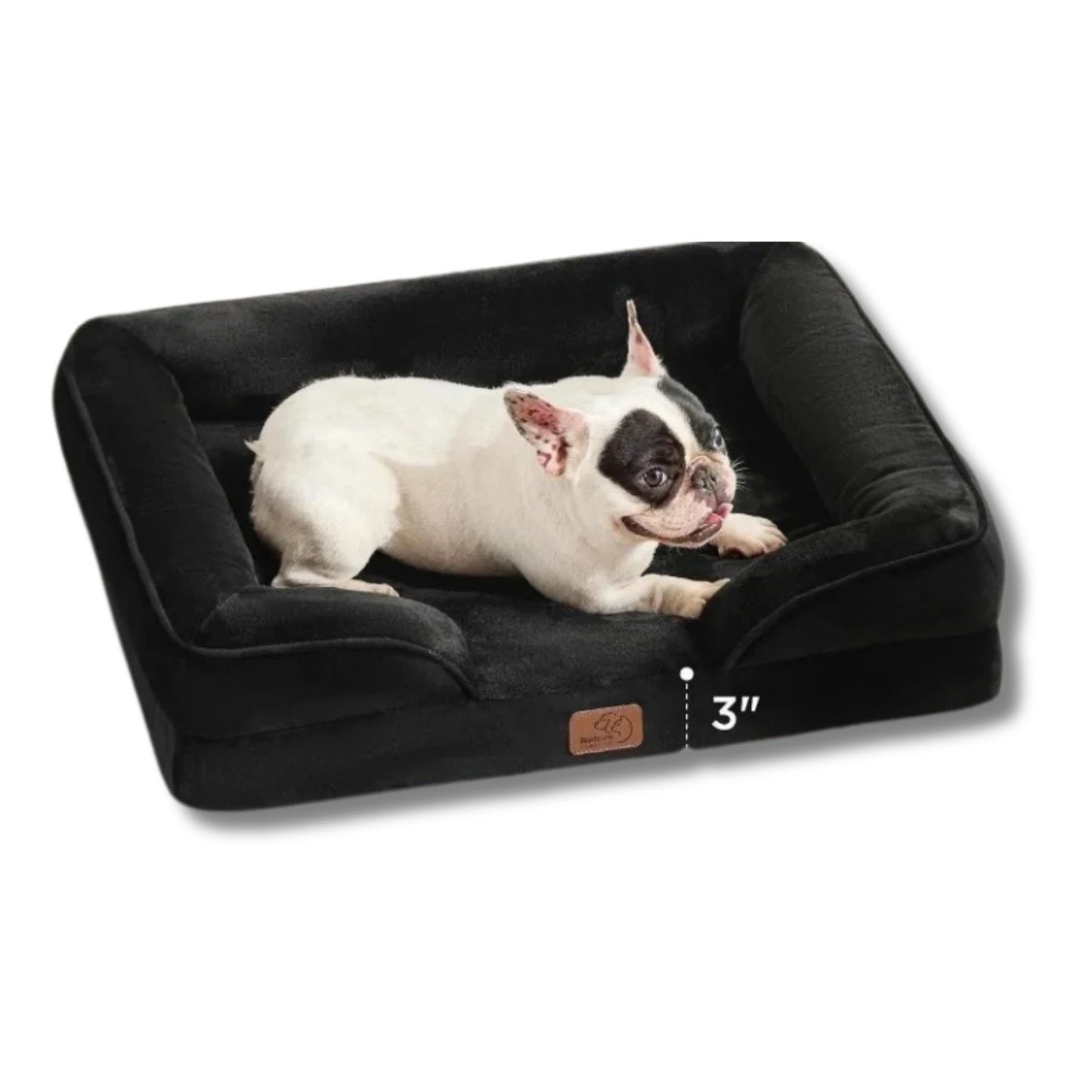 Orthopedisch Hondenbed met Memory Foam, Waterdicht en Verhoogd Kussen - Groot Formaat Hondenbed - Hebbr