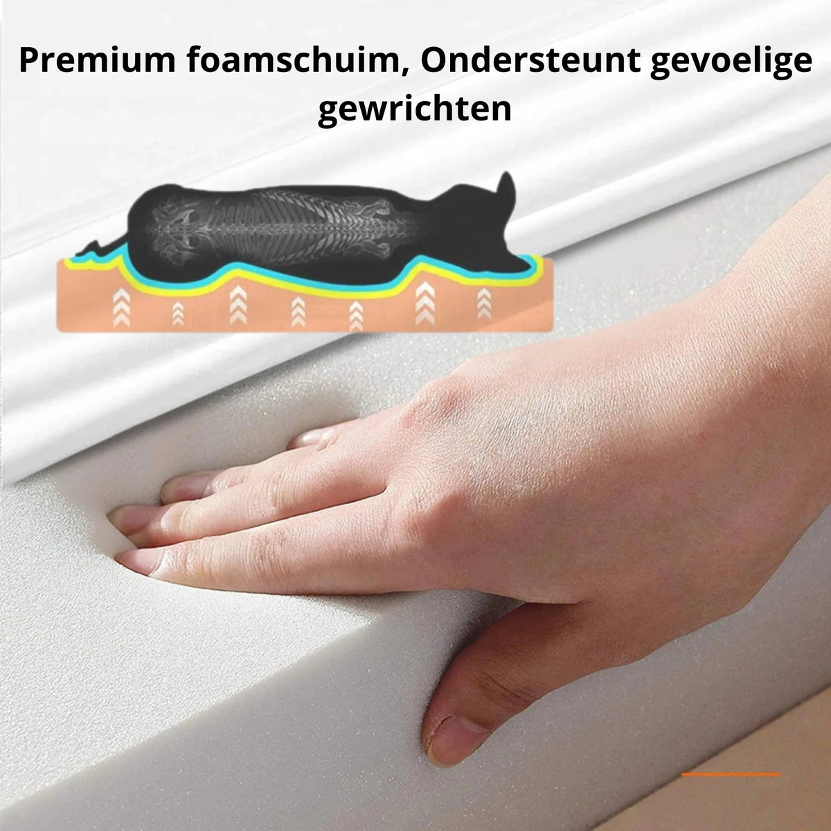 Orthopedisch Hondenbed voor Grote Honden – Afneembare Hoes & Waterdicht - Hebbr
