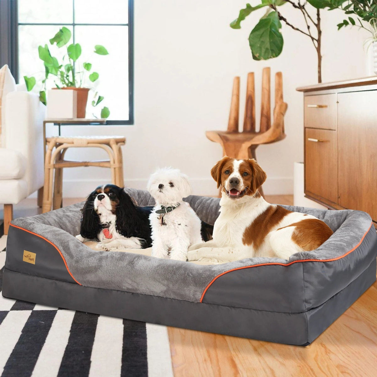 Orthopedisch Hondenbed voor Grote Honden – Afneembare Hoes & Waterdicht - Hebbr