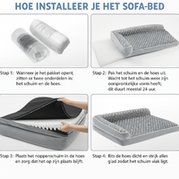 Orthopedisch Hondenbed voor Grote Honden - Waterdicht, Afneembare Hoes en Antislipbasis - Hebbr