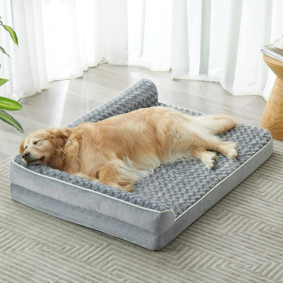 Orthopedisch Hondenbed voor Grote Honden - Waterdicht, Afneembare Hoes en Antislipbasis - Hebbr