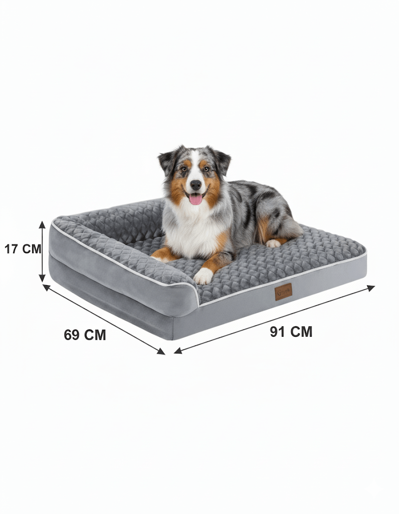 Orthopedisch Hondenbed voor Grote Honden - Waterdicht, Afneembare Hoes en Antislipbasis - Hebbr