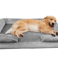 Orthopedisch Hondenbed voor Grote Honden - Zacht Pluche en Antislip Basis - Hebbr