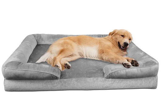 Orthopedisch Hondenbed voor Grote Honden - Zacht Pluche en Antislip Basis - Hebbr