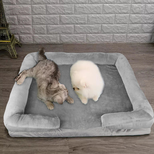 Orthopedisch Hondenbed voor Grote Honden - Zacht Pluche en Antislip Basis - Hebbr