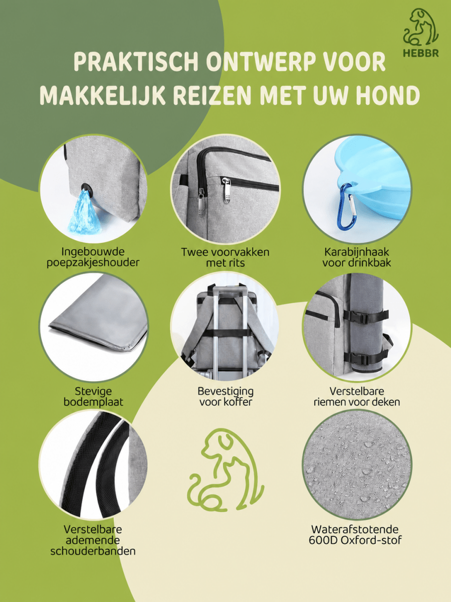 Outdoor Hondenrugzak - Hebbr