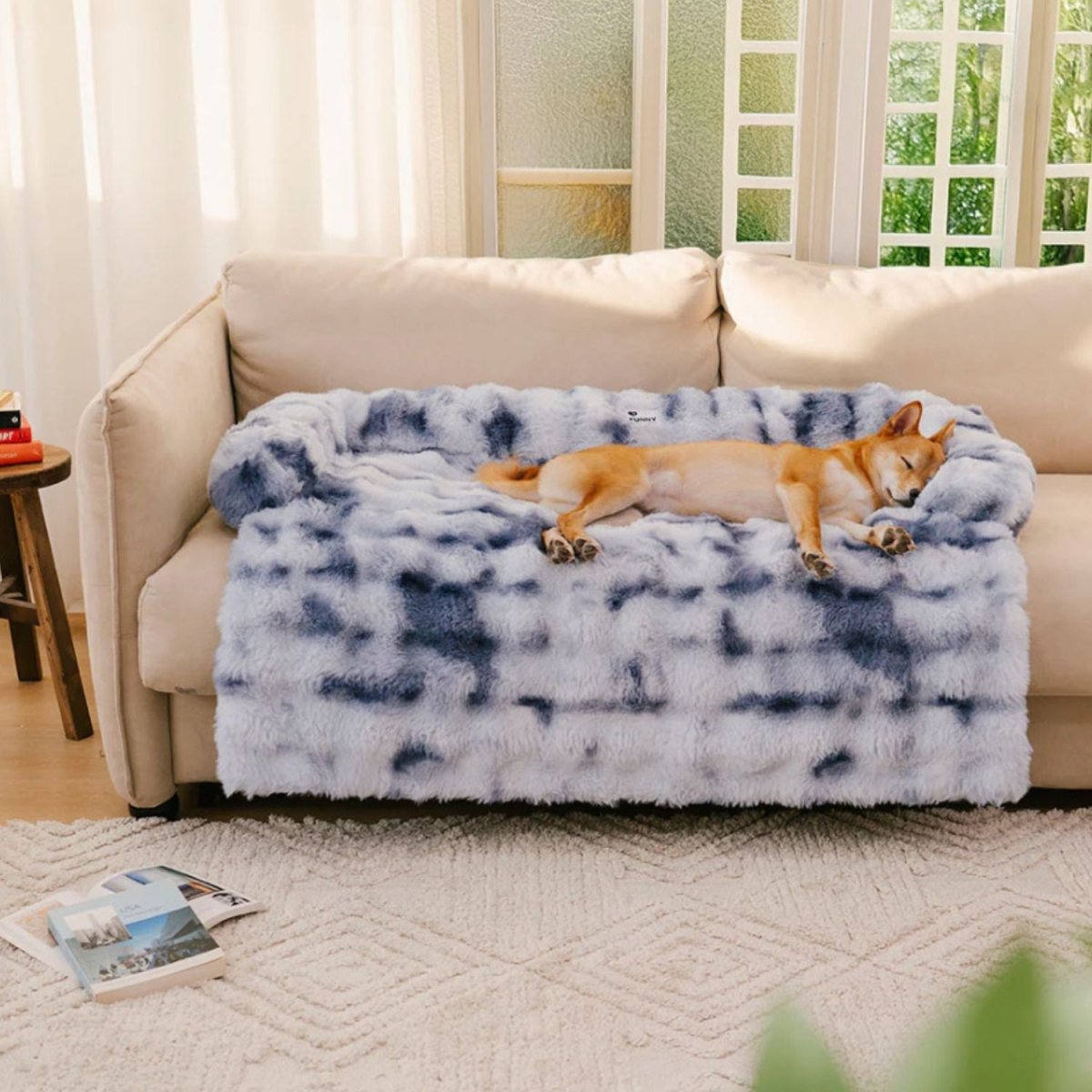 Pluche Bankkleed voor Honden en Katten – Wasbaar met Antislip 4 Maten - Hebbr