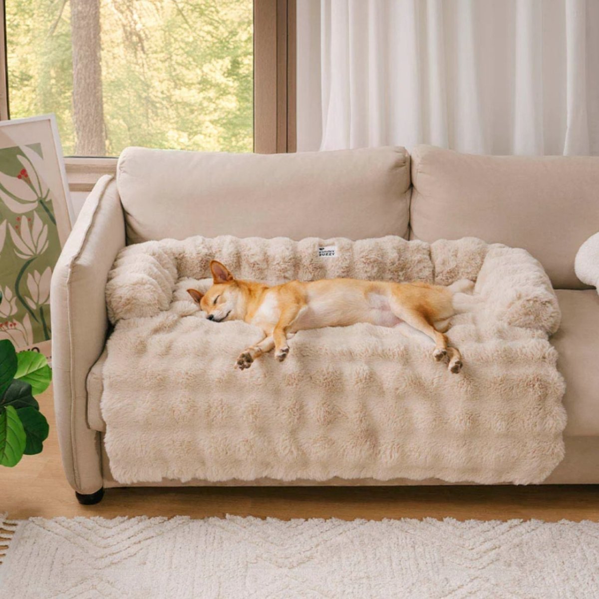 Pluche Bankkleed voor Honden en Katten – Wasbaar met Antislip 4 Maten - Hebbr