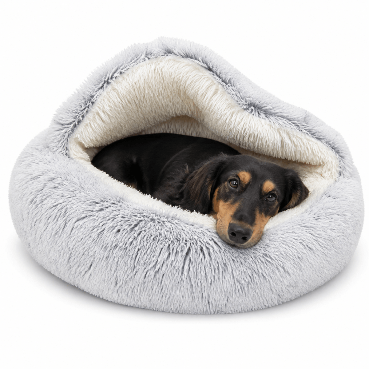 Pluche Grot Hondenbed - Hebbr