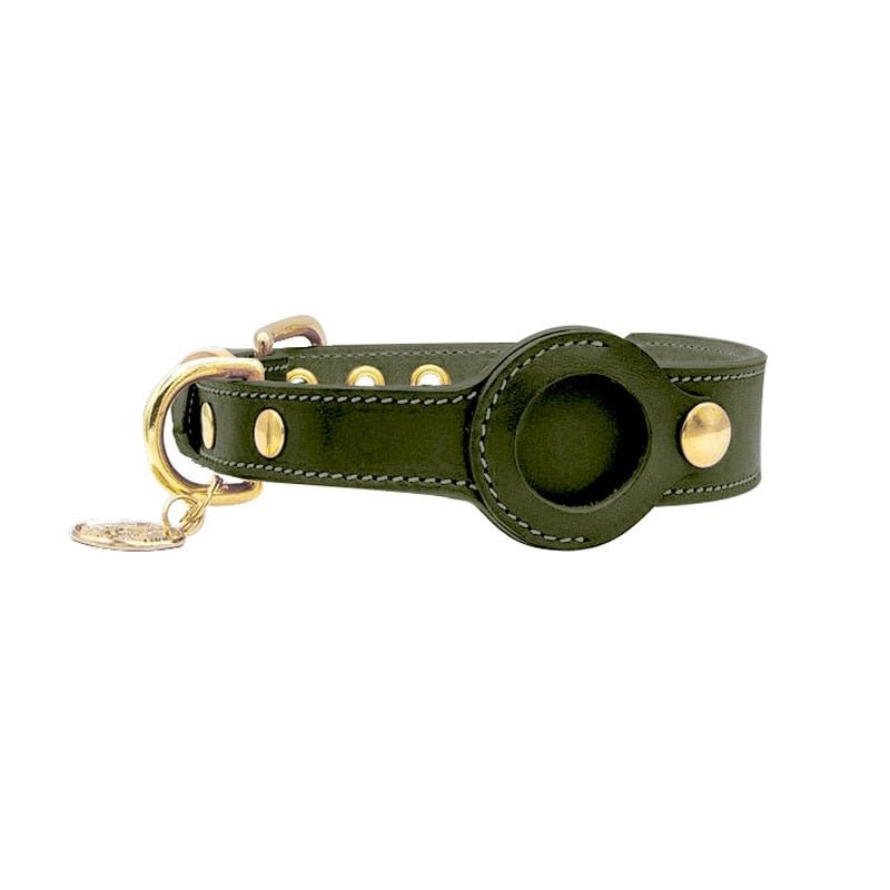 Premium AirTag Lederhalsband voor Honden - Waterdicht, Verstelbaar en Veilig - Hebbr