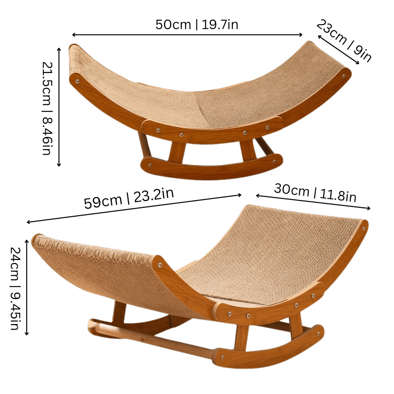 Premium Kattenbed met Kratzfunctie - Comfortabel en Stressverlagend Ontwerp, Duurzaam Golfkarton - Hebbr