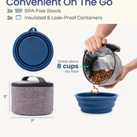 Reisbag voor Honden – Grote 6 - delige Set, Waterafstotend & Multifunctionele Vakken - Hebbr