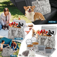 Reisbag voor Honden – Grote 6 - delige Set, Waterafstotend & Multifunctionele Vakken - Hebbr