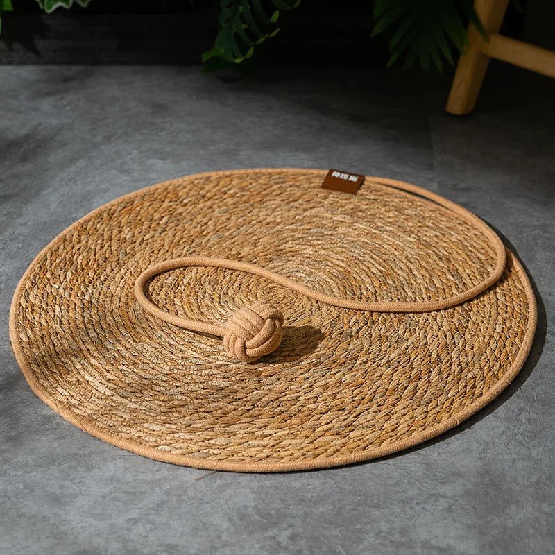 Rieten kattenkrabmat, krabplank voor het scherp houden van nagels - Meubelbeschermer - Hebbr