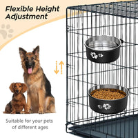 Roestvrijstalen Hangende Waterbak voor Honden en Katten - Spill - Proof Ontwerp, Makkelijk Schoon te Maken - Hebbr