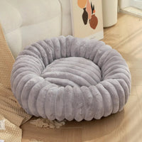 Rond Hondenbed 40 - 70cm van Lang Pluche, Warm en Comfortabel voor Middelgrote Honden - Hebbr