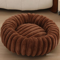 Rond Hondenbed 40 - 70cm van Lang Pluche, Warm en Comfortabel voor Middelgrote Honden - Hebbr