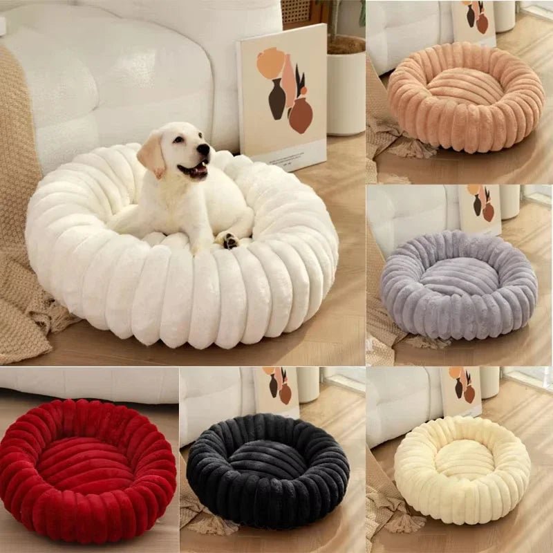 Rond Hondenbed 40 - 70cm van Lang Pluche, Warm en Comfortabel voor Middelgrote Honden - Hebbr
