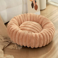 Rond Hondenbed 40 - 70cm van Lang Pluche, Warm en Comfortabel voor Middelgrote Honden - Hebbr