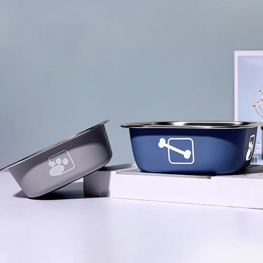 RVS Hondenkom met Antislipbasis - Duurzaam Roestvrij Staal voor Honden en Katten - M en L - Hebbr