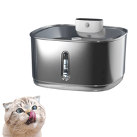 RVS Katten Drinkfontein met 3,2L Capaciteit en Meervoudig Filtratiesysteem - Hebbr