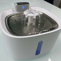 RVS Katten Drinkfontein met 3,2L Capaciteit en Meervoudig Filtratiesysteem - Hebbr