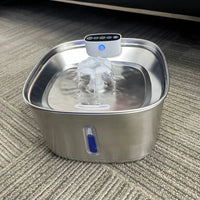 RVS Katten Drinkfontein met 3,2L Capaciteit en Meervoudig Filtratiesysteem - Hebbr