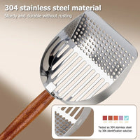 RVS kattenbak schep, corrosiebestendig met snelle zandafvoer en eenvoudig schoon te maken - Hebbr