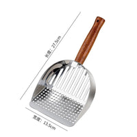 RVS kattenbak schep, corrosiebestendig met snelle zandafvoer en eenvoudig schoon te maken - Hebbr