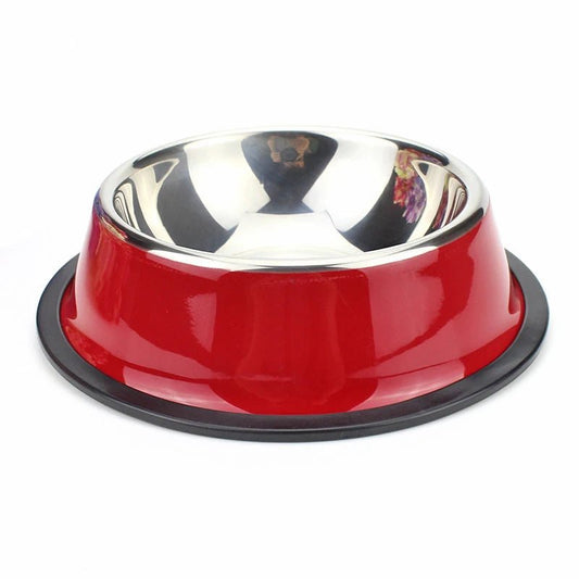 RVS Voerbak Hond en Kat met Antislip Bodem - Diverse Maten en Kleuren, 200ml tot 1600ml - Hebbr