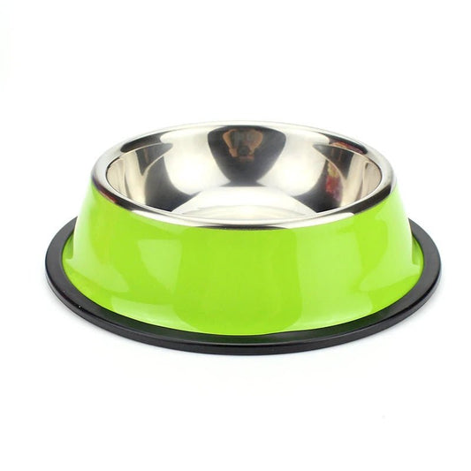 RVS Voerbak Hond en Kat met Antislip Bodem - Diverse Maten en Kleuren, 200ml tot 1600ml - Hebbr
