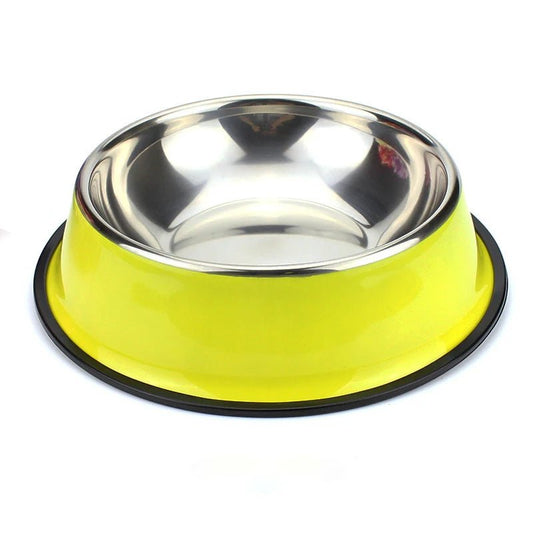 RVS Voerbak Hond en Kat met Antislip Bodem - Diverse Maten en Kleuren, 200ml tot 1600ml - Hebbr