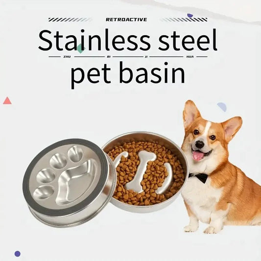 RVS Voerbak Hond en Kat met Antislip - Verhoogd Ontwerp voor Gezonde Eetpostuur - Hebbr