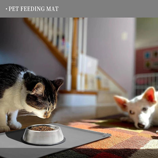Siliconen Honden - en Kattenvoer Mat, Waterdicht en Antiaanbak, 48 x 30 cm - Voor Eenvoudig Schoonmaken - Hebbr