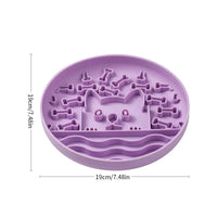 Siliconen Lick Mat voor Honden en Katten - Antislip Voederbak, 25 cm, Groen, BPA - vrij - Hebbr