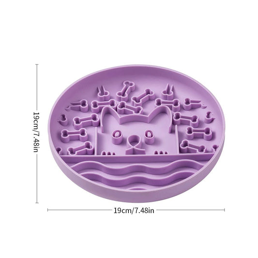 Siliconen Lick Mat voor Honden en Katten - Antislip Voederbak, 25 cm, Groen, BPA - vrij - Hebbr