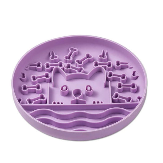 Siliconen Lick Mat voor Honden en Katten - Antislip Voederbak, 25 cm, Groen, BPA - vrij - Hebbr
