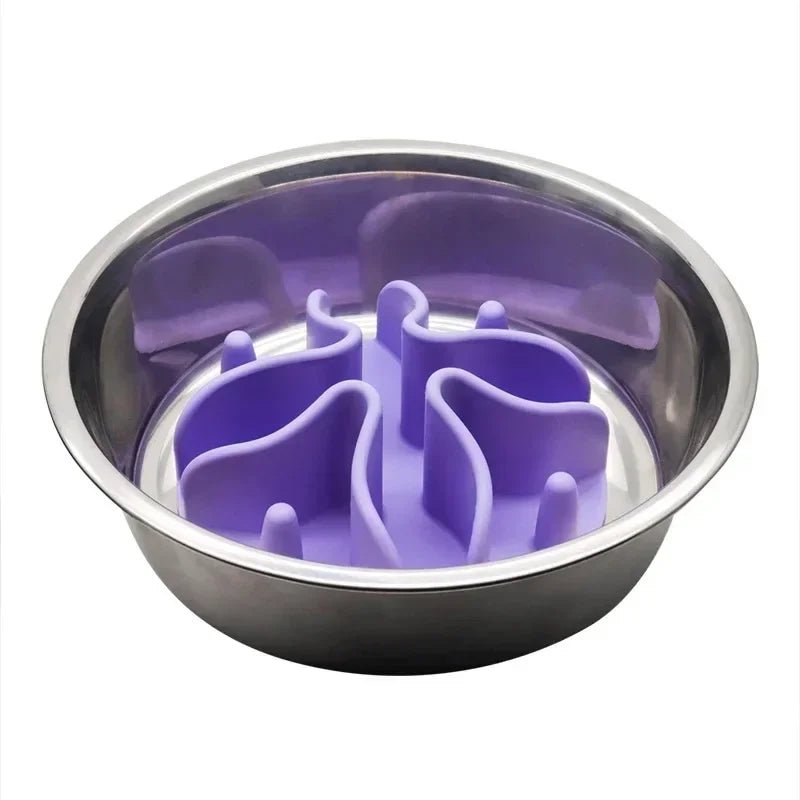 Siliconen Spiralen Voerbak Inzetstuk met Sterke Zuignap voor Kleine, Middelgrote en Grote Honden - Hebbr