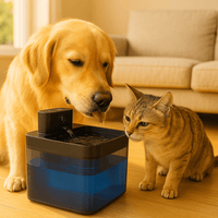 Slimme draadloze drinkfontein voor huisdieren - 2.2L met bewegingssensor en stille werking - Hebbr