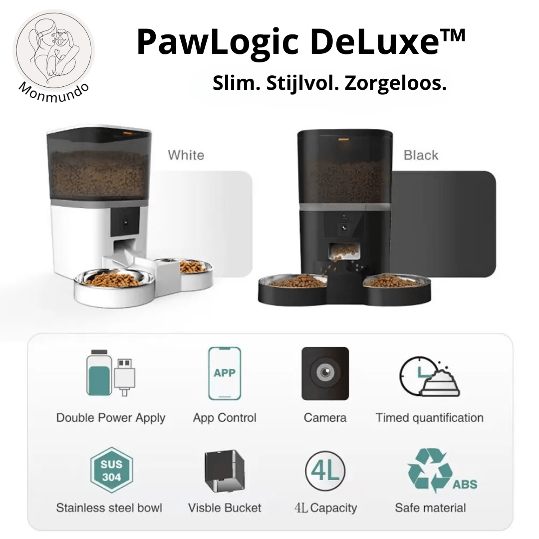 Slimme Voederautomaat voor Honden en Katten – Duurzaam, HD - Camera & App Besturing - Hebbr