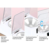 Slimme Voerautomaat voor Honden en Katten met Inductiedeksel - Oplaadbare 350ml Bak - Hebbr