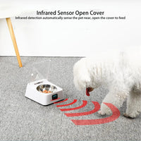 Slimme Voerautomaat voor Honden en Katten met Inductiedeksel - Oplaadbare 350ml Bak - Hebbr