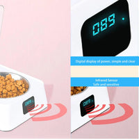 Slimme Voerautomaat voor Honden en Katten met Inductiedeksel - Oplaadbare 350ml Bak - Hebbr