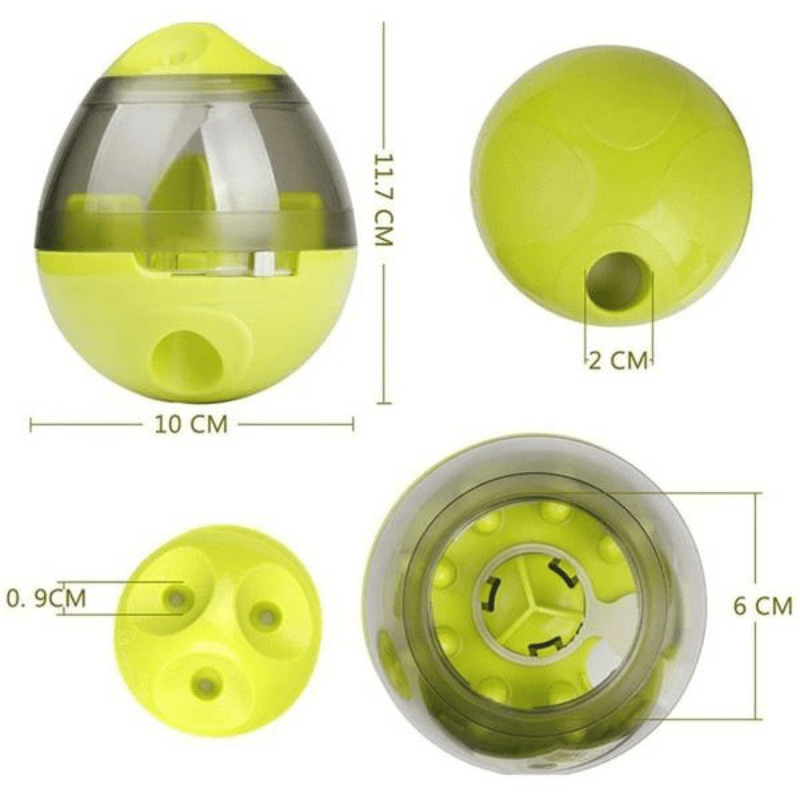 Snack - Ball voor Honden - Interactief Speelgoed voor Mentale Stimulatie en Beweging - Geel/Pink - Hebbr